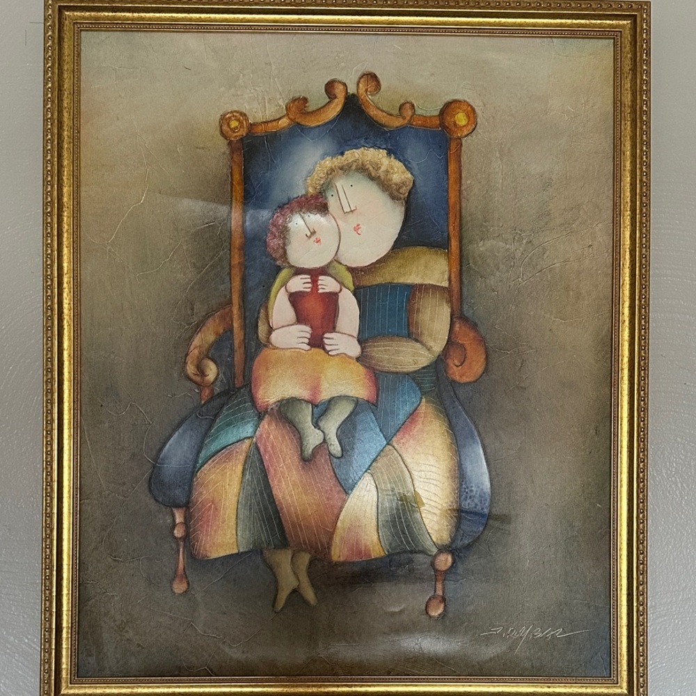 Framed Family Art with Gold Frame